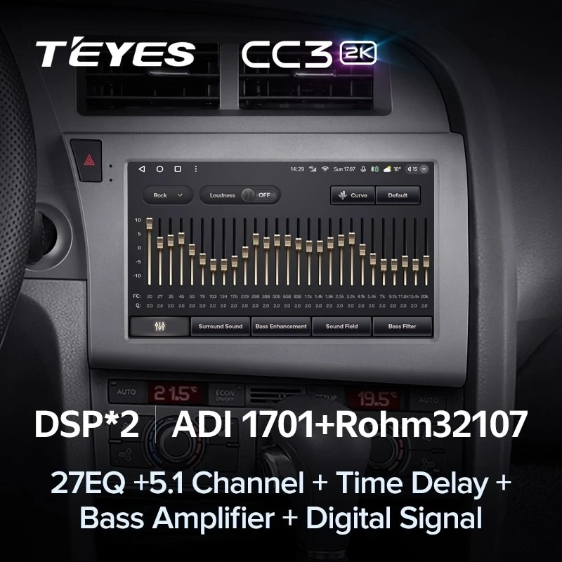 Штатная магнитола Teyes CC3 2K 6/128 Audi RS6 2 (2007-2012)