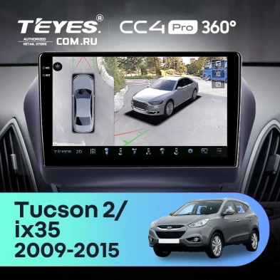 Штатная магнитола Teyes CC4 Pro 360 12/256 Hyundai ix35 (2009-2015) (Tucson 2) Тип-AB (10")