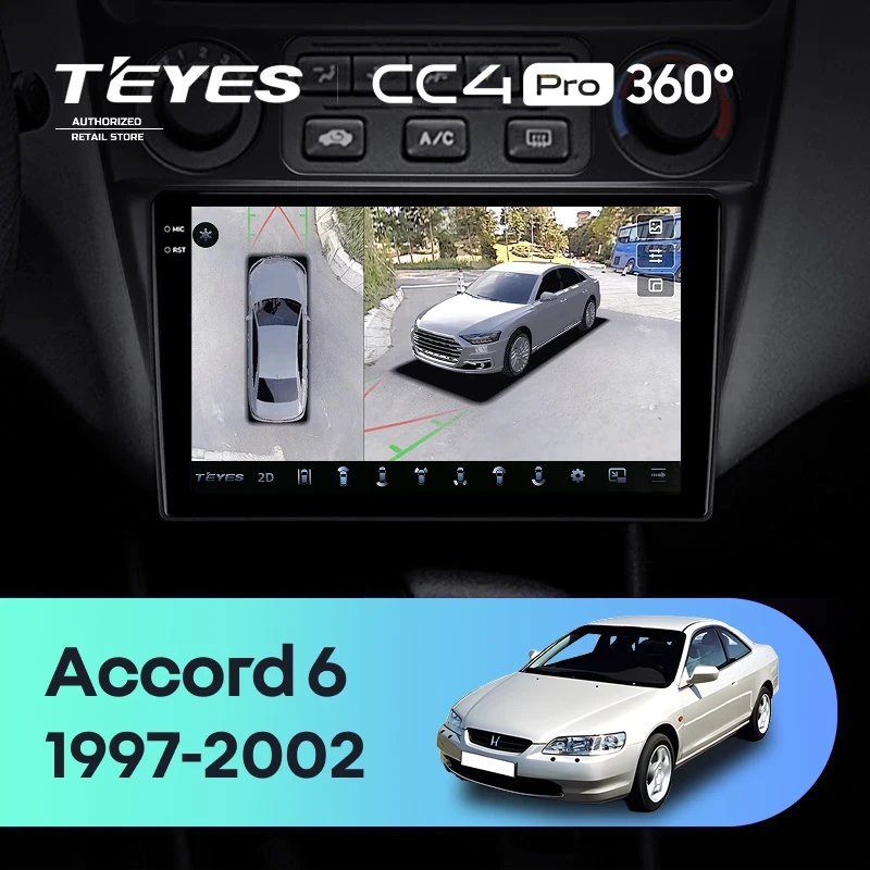 Штатная магнитола Teyes CC4 Pro 360 12/256 Honda Accord 6 (1997-2002)