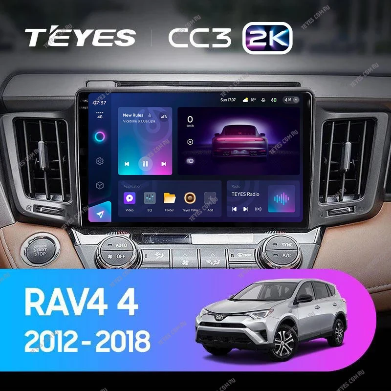 Штатная магнитола Teyes CC3 2K 4/64 Toyota RAV4 (2012-2018)