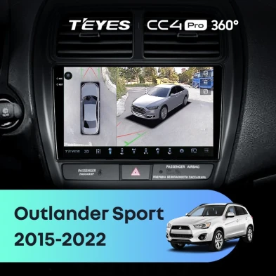 Штатная магнитола Teyes CC4 Pro 360 8/128 Mitsubishi Outlander Sport (2015-2026) Тип-A