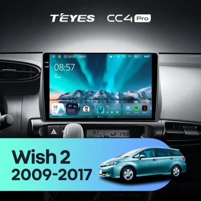 Штатная магнитола Teyes CC4 Pro 12/256 Toyota Wish 2 XE20 (2009-2017)