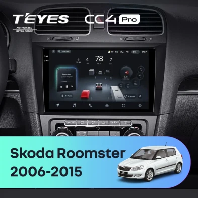 Штатная магнитола Teyes CC4 Pro 8/128 Skoda Roomster (2006-2015)