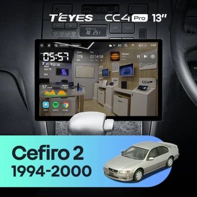 Штатная магнитола Teyes CC4 Pro 12/256 Nissan Cefiro 2 A32 (1994-2000) F1 (13")