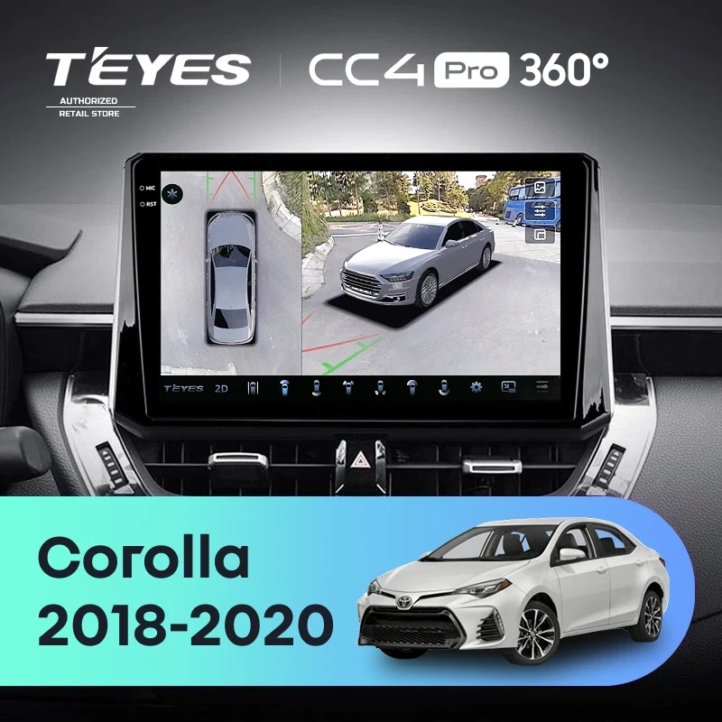 Штатная магнитола Teyes CC4 Pro 360 12/256 Toyota Corolla 12 (2018-2020) Тип-B