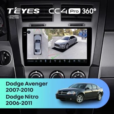 Штатная магнитола Teyes CC4 Pro 360 8/128 Dodge Avenger JS (2007-2010)