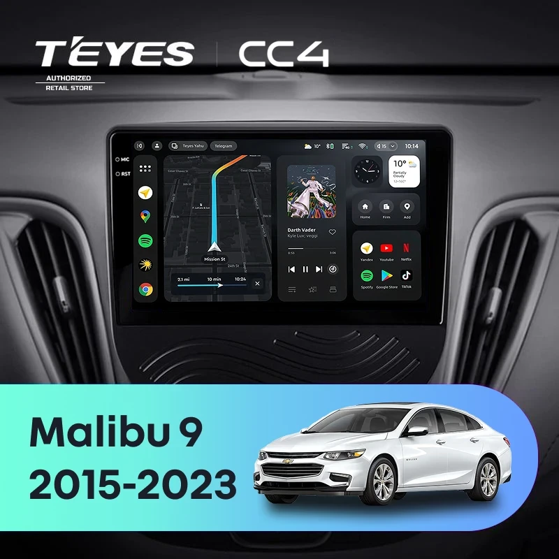 Штатная магнитола Teyes CC4 8/128 Chevrolet Malibu 9 (2015-2023) F1