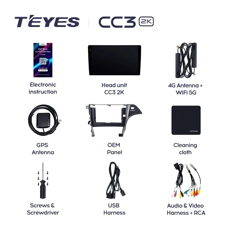 Штатная магнитола Teyes CC3 2K 4/32 Toyota Prius 3 XW30 (2009-2015) F2 Правый руль