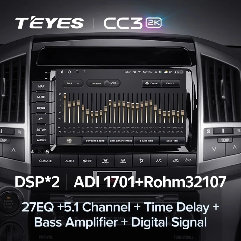 Штатная магнитола Teyes CC3 2K 360 6/128 Toyota Land Cruiser 11 200 (2007-2015) F2 Тип-B