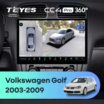 Штатная магнитола Teyes CC4 Pro 360 12/256 Volkswagen Golf (2003-2009) (13")
