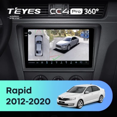 Штатная магнитола Teyes CC4 Pro 360 8/128 Skoda Rapid NH3 NH1 (2012-2020)