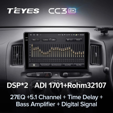 Штатная магнитола Teyes CC3 2K 4/32 Toyota Probox XP50 XP160 (2002-2014) Правый руль