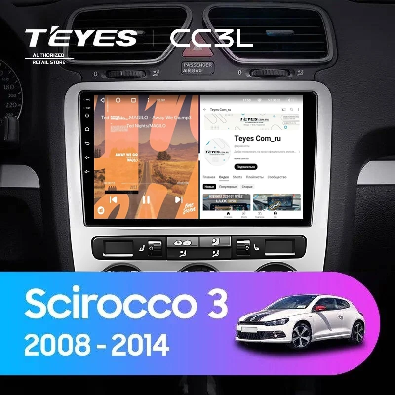 Штатная магнитола Teyes CC3L 4/64 Volkswagen Scirocco 3 Mk3 (2008-2014) F5