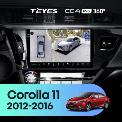 Штатная магнитола Teyes CC4 Pro 360 12/256 Toyota Corolla (2012-2016) Тип-B