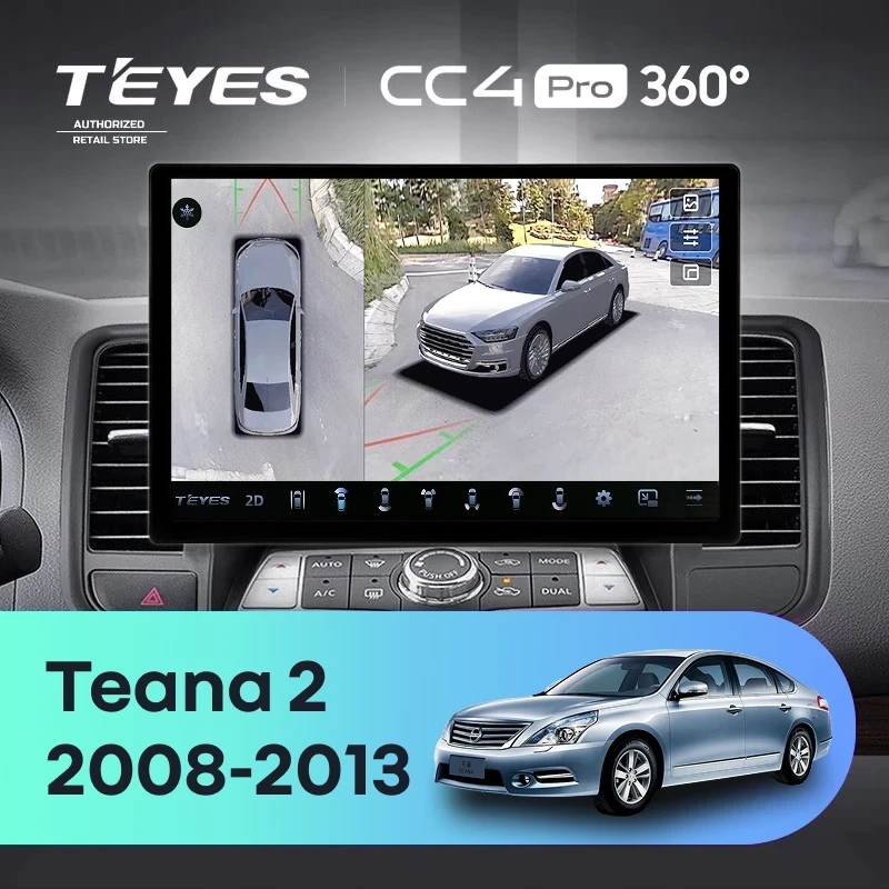 Штатная магнитола Teyes CC4 Pro 360 8/128 Nissan Teana J32 (2008-2013) Тип-A (13")