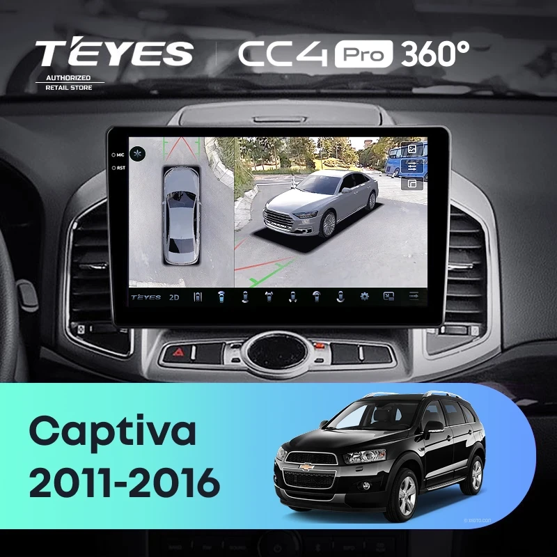 Штатная магнитола Teyes CC4 Pro 360 12/256 Chevrolet Captiva 1 (2011-2016) F2
