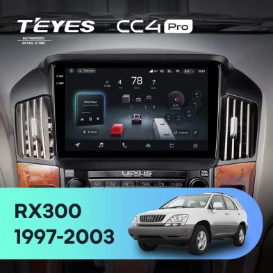 Штатная магнитола Teyes CC4 Pro 8/128 Lexus RX300 XU10 (1997-2003) F1