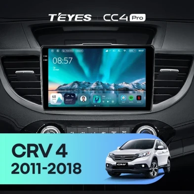 Штатная магнитола Teyes CC4 Pro 12/256 Honda CR-V 4 RM RE (2011-2018) 9" Тип-B