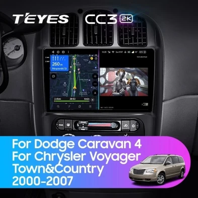Штатная магнитола Teyes CC3 2K 4/64 Dodge Caravan 4 (2000-2007) Тип-B