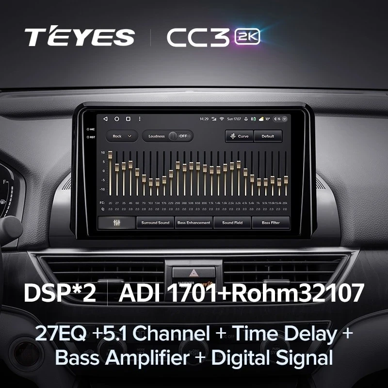 Штатная магнитола Teyes CC3 2K 360 6/128 Honda Accord 10 CV (2017-2021) Тип-A