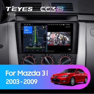Штатная магнитола Teyes CC3 2K 4/64 Mazda 3 1 BK (2003-2009)