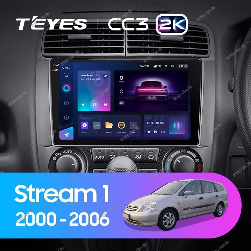 Штатная магнитола Teyes CC3 2K 6/128 Honda Stream 1 (2000-2006) F1