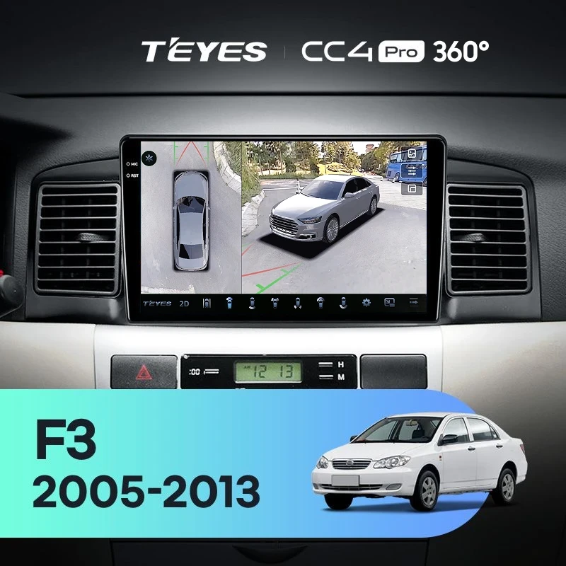 Штатная магнитола Teyes CC4 Pro 360 12/256 BYD F3 (2005-2013)