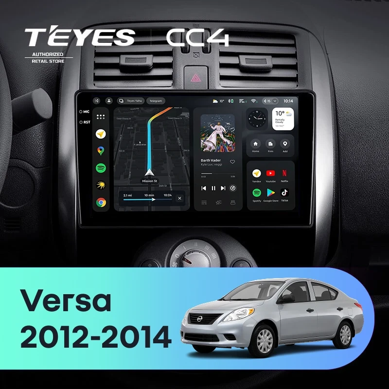 Штатная магнитола Teyes CC4 8/128 Nissan Sunny Versa C17 (2012-2014)