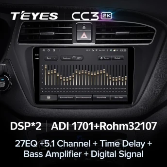 Штатная магнитола Teyes CC3 2K 6/128 Hyundai i20 2 GB (2018-2020)
