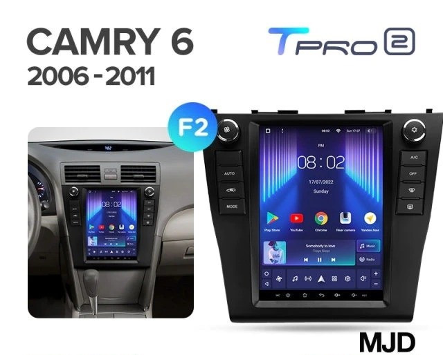 Штатная магнитола Tesla style Teyes TPRO 2 3/32 Toyota Camry 6 XV 40 (2006-2011) F2