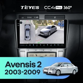 Штатная магнитола Teyes CC4 Pro 360 8/128 Toyota Avensis T250 (2003-2009)