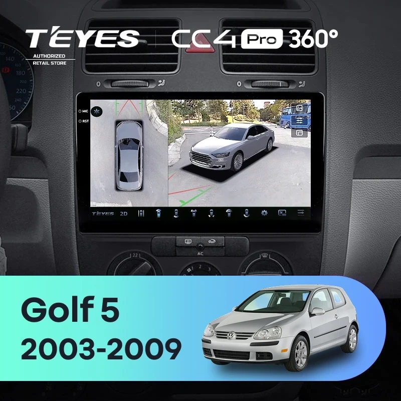Штатная магнитола Teyes CC4 Pro 360 12/256 Volkswagen Jetta 5 (2005-2010) F3