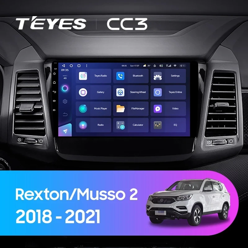 Штатная магнитола Teyes CC3 4/32 SsangYong Rexton Y450 Y400 (2018-2021)