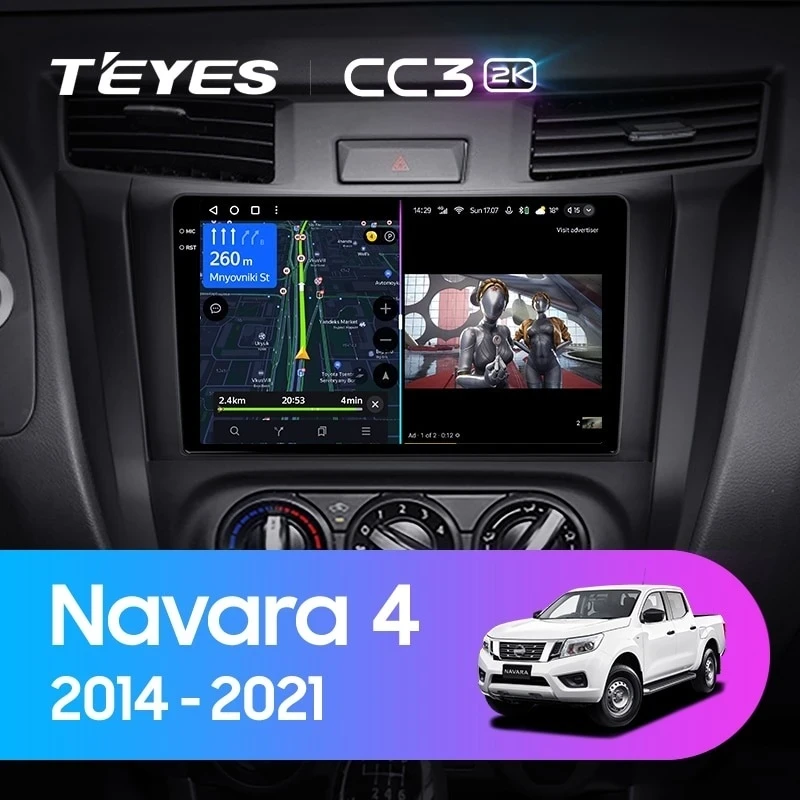 Штатная магнитола Teyes CC3 2K 4/32 Nissan Navara D23 IV (2014-2021) Тип-B