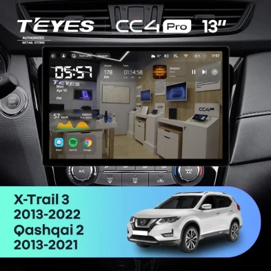Штатная магнитола Teyes CC4 Pro 12/256 Nissan X-Trail 3 T32 (2013-2021) F2 Тип-AВ (13")