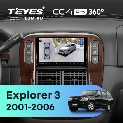Штатная магнитола Teyes CC4 Pro 360 12/256 Ford Explorer 3 (2001-2006)