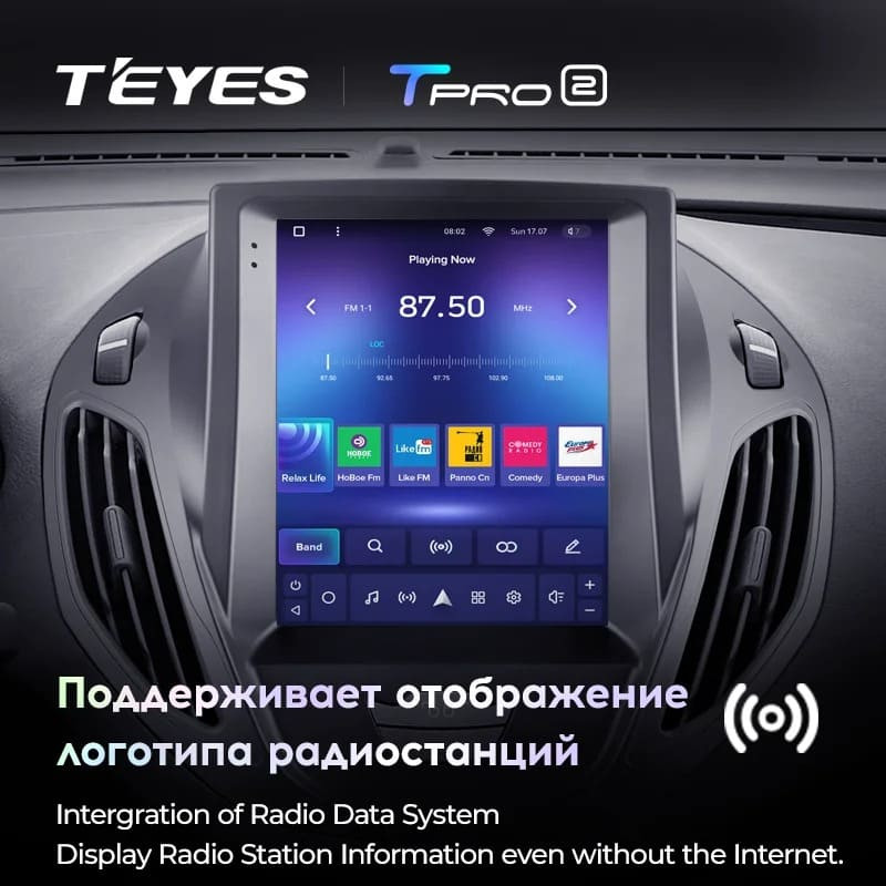 Штатная магнитола Tesla style Teyes TPRO 2 4/64 Ford Tourneo Transit (2012-2023)