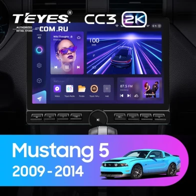 Штатная магнитола Teyes CC3 2K 6/128 Ford Mustang 5 S-197 (2009-2014) F1 (13" с кнопками)