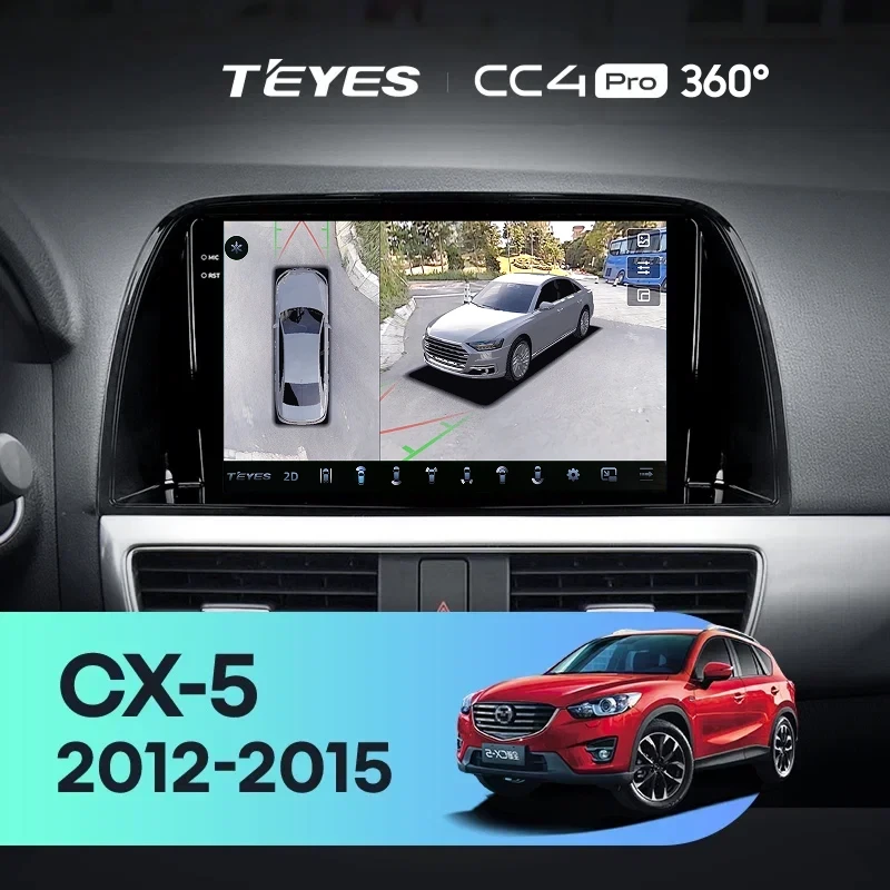 Штатная магнитола Teyes CC4 Pro 360 12/256 Mazda CX-5 (2012-2015) Тип-A (10")