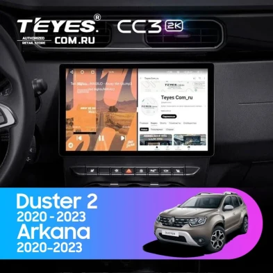 Штатная магнитола Teyes CC3 2K 6/128 Renault Arkana (2020-2023) F1 (11")
